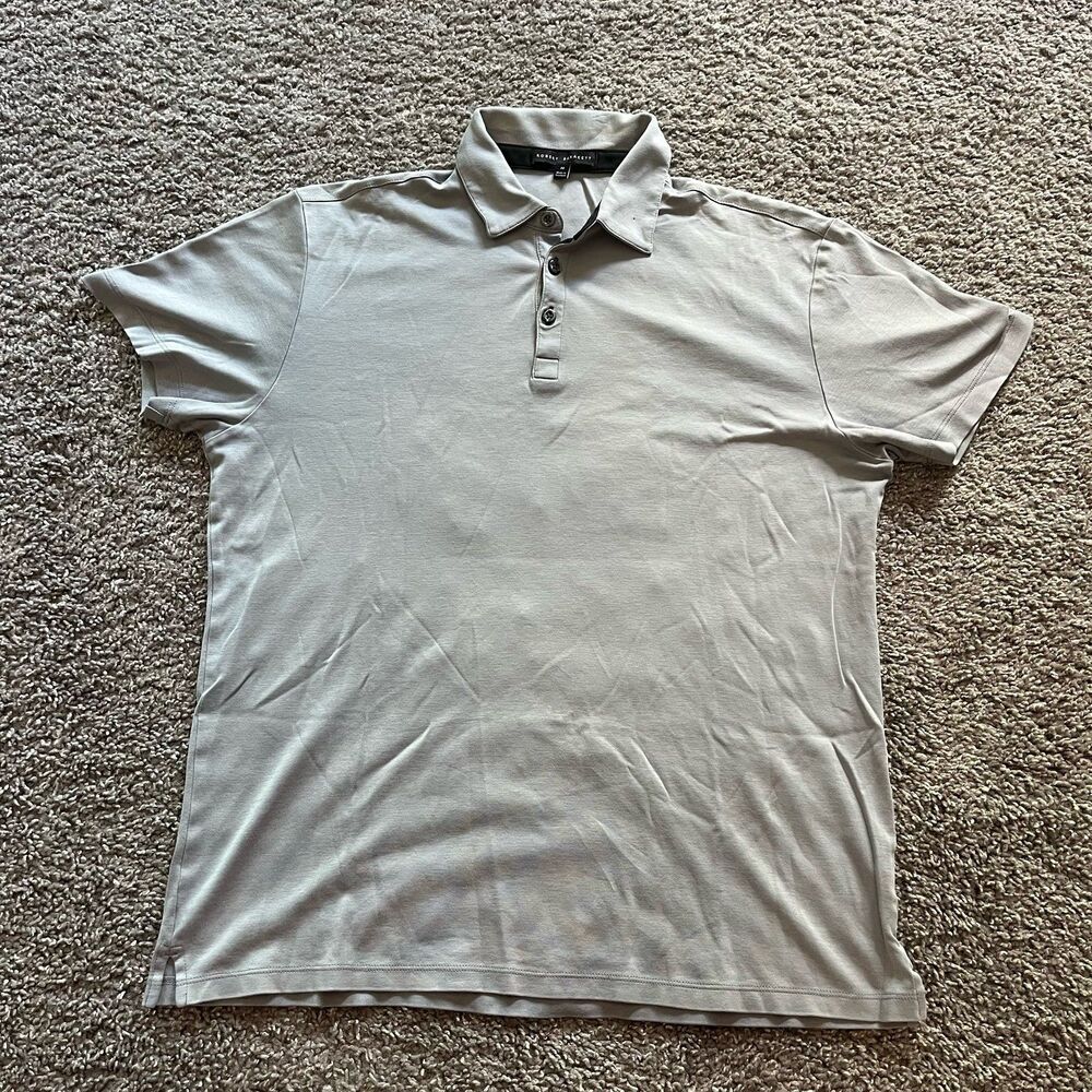 Robert Barakett Polo Stretch Golf Shirt Grey Performance Mens Medium